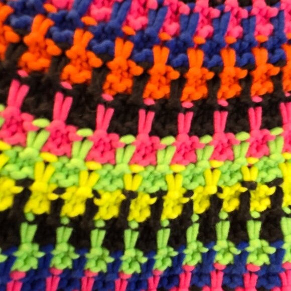 Ralph Lauren Active Sweater Cardigan Rainbow Striped Colorful Retro Zip Large - Picture 7 of 10